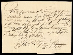 1821 Court Martial document