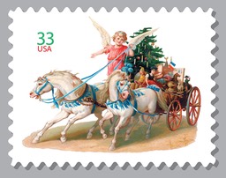 Angel and Christmas Wagon