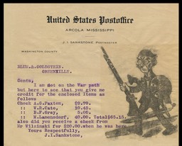J. I. Sankstone, Postmaster, Arcola, Mississippi