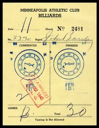 Minneapolis Athletic Club Billiards