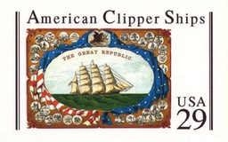 American Clipper Ships / Great Republic Postal Card