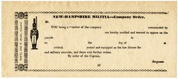 New-Hampshire Militia Company Order