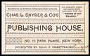Charles L. Snyder & Company's Publishing House