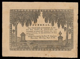 Stewart Funeral Invitation, 1848