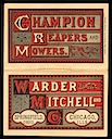 Warder & Mitchell / Champion Reapers and Mowers
